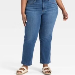 NWT Universal Thread Highest Rise Straight Jeans In Medium Wash Size 17